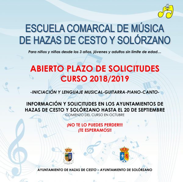 cartel escuela musica Solorzano